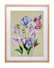 Load image into Gallery viewer, A3 Sweet pea on apple