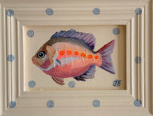 Load image into Gallery viewer, 'Finneas Fish' Original artwork on up-cycled wooden frame