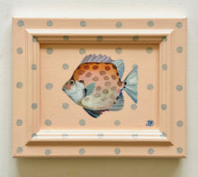 Load image into Gallery viewer, 'Fernado Fish' Original artwork on up-cycled wooden frame