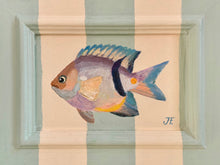 Load image into Gallery viewer, 'Fillmore Fish' Original artwork on up-cycled wooden frame