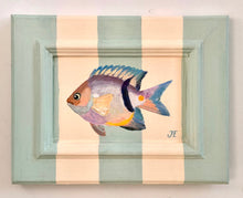 Load image into Gallery viewer, 'Fillmore Fish' Original artwork on up-cycled wooden frame