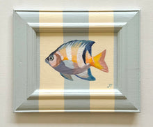 Load image into Gallery viewer, 'Finley Fish' Original artwork on up-cycled wooden frame