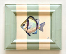 Load image into Gallery viewer, 'Franklin Fish' Original artwork on up-cycled wooden frame