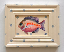 Load image into Gallery viewer, 'Finneas Fish' Original artwork on up-cycled wooden frame