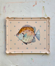 Load image into Gallery viewer, 'Cutie pie fish ' Original artwork on up-cycled wooden frame