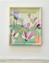 Load image into Gallery viewer, 'Mary's Garden' Original artwork on up-cycled wooden frame