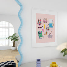 Load image into Gallery viewer, A3 / A2 Peachy day for the beach Poster Print