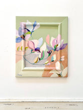 Load image into Gallery viewer, 'Willowbank' Original artwork on up-cycled wooden frame