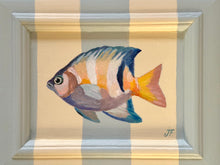 Load image into Gallery viewer, 'Finley Fish' Original artwork on up-cycled wooden frame