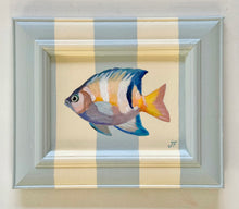 Load image into Gallery viewer, 'Finley Fish' Original artwork on up-cycled wooden frame
