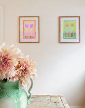 Load image into Gallery viewer, A3 Pansy with Stripes print