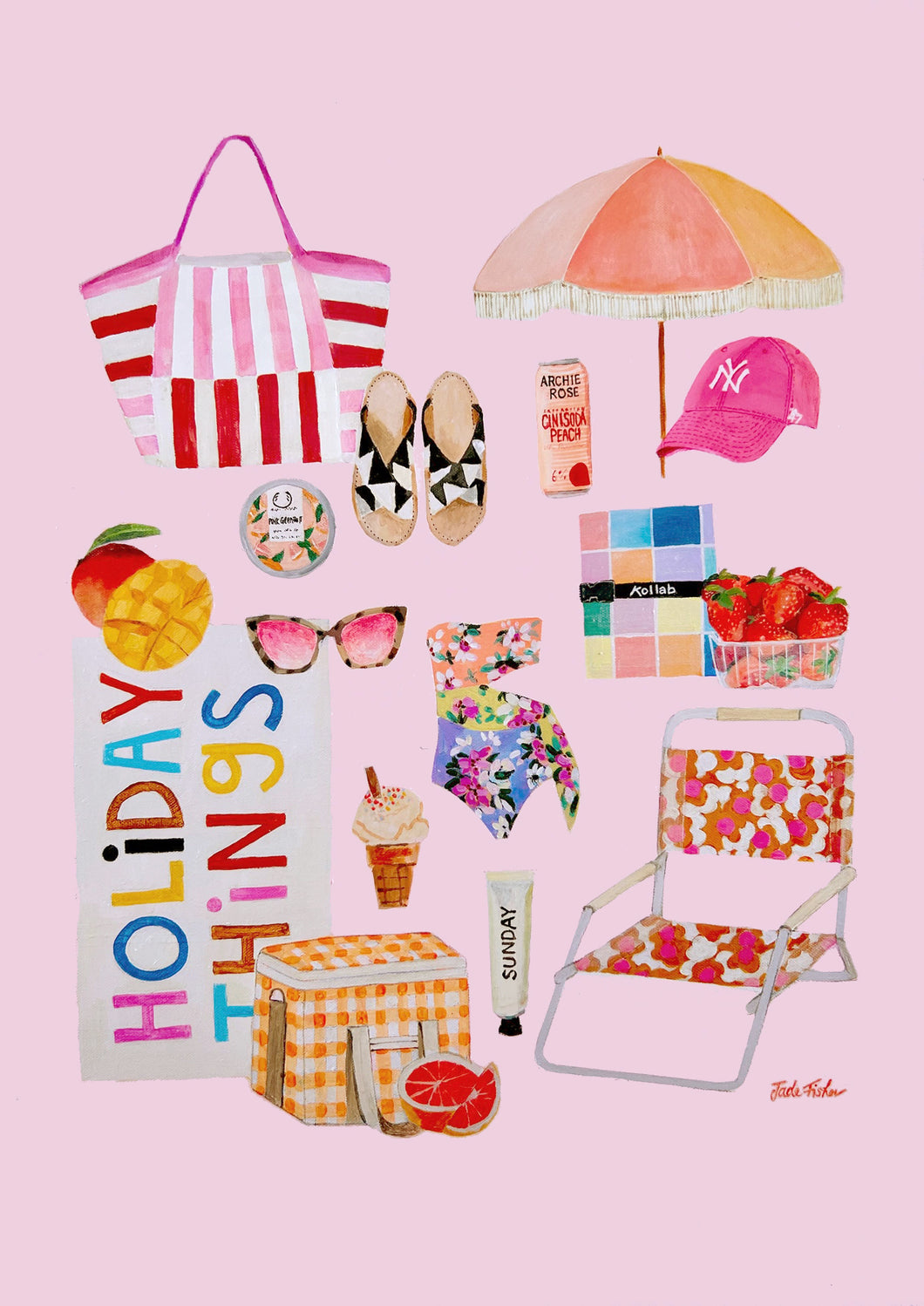 A3 / A2 Tutti Frutti Summer Poster print