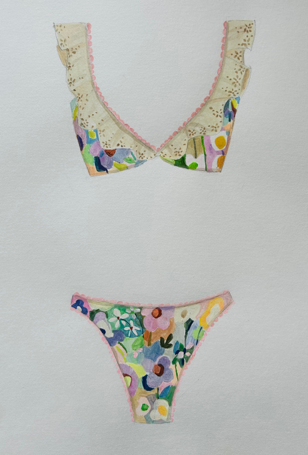 Faraway Meadow Bikini - Watercolour Painting