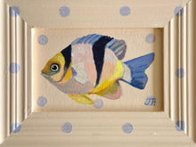 Load image into Gallery viewer, 'Fletcher Fish' Original artwork on up-cycled wooden frame
