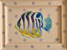 Load image into Gallery viewer, 'Florian Fish' Original artwork on up-cycled wooden frame
