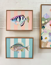 Load image into Gallery viewer, 'Archer Fish on pale pink stripe' Original Artwork
