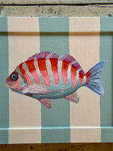 Load image into Gallery viewer, 'Morwong' Original artwork on up-cycled wooden frame
