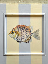 Load image into Gallery viewer, 'Rabbit Fish' Original artwork on up-cycled wooden frame
