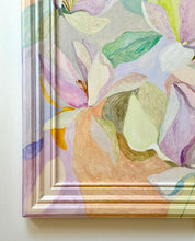Load image into Gallery viewer, 'After the Dance' Original artwork on up-cycled wooden frame and Canvas board.
