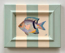 Load image into Gallery viewer, 'Fillmore Fish' Original artwork on up-cycled wooden frame
