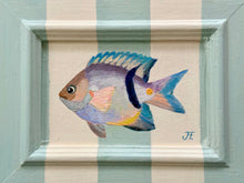 Load image into Gallery viewer, 'Fillmore Fish' Original artwork on up-cycled wooden frame
