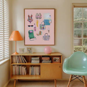 Peachy day for the Beach- Giclee Fine Art Print