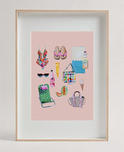 Load image into Gallery viewer, A3 / A2 Peachy day for the beach Poster Print
