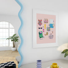 Load image into Gallery viewer, A3 / A2 Peachy day for the beach Poster Print
