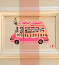 Load image into Gallery viewer, 'Sunshine Sundaes' Original artwork on up-cycled wooden frame
