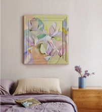 Load image into Gallery viewer, 'After the Dance' Original artwork on up-cycled wooden frame and Canvas board.

