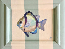 Load image into Gallery viewer, 'Franklin Fish' Original artwork on up-cycled wooden frame
