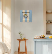 Load image into Gallery viewer, 'Sergeant Major fish' Original artwork on up-cycled wooden frame
