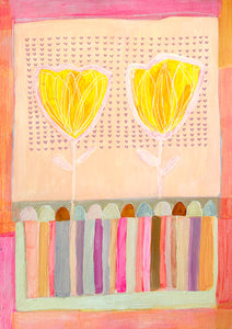 A3 Yellow Tulips print
