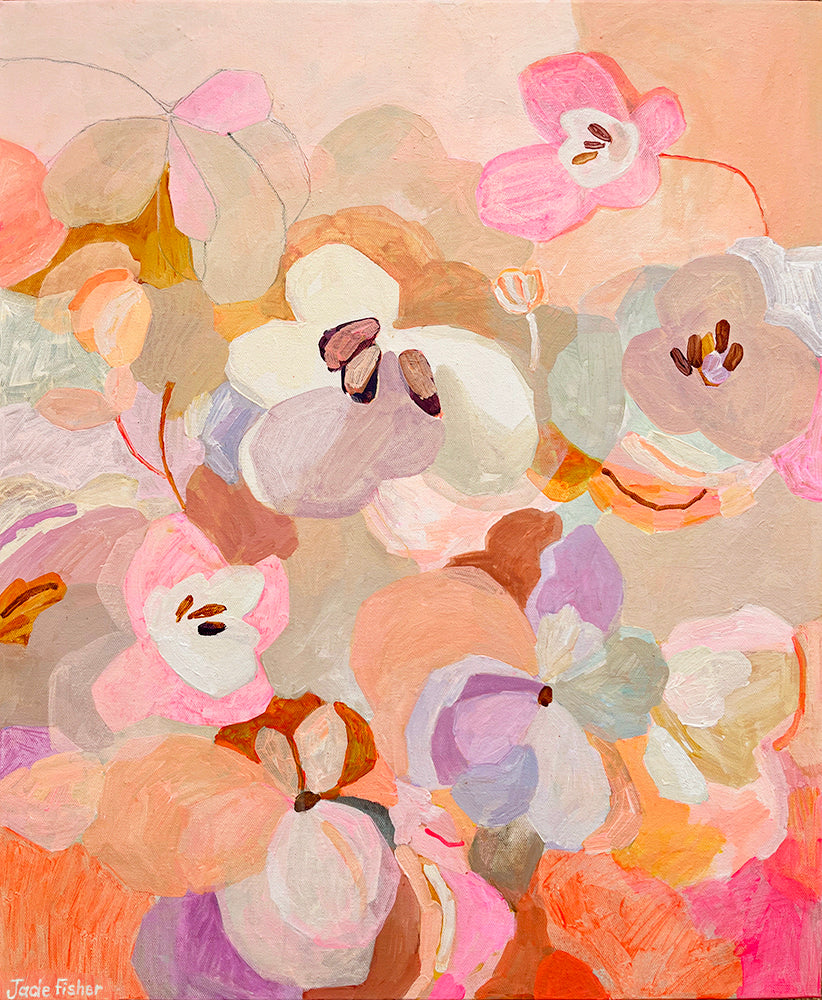 Lavender Peach Tea - Giclee Fine Art Print