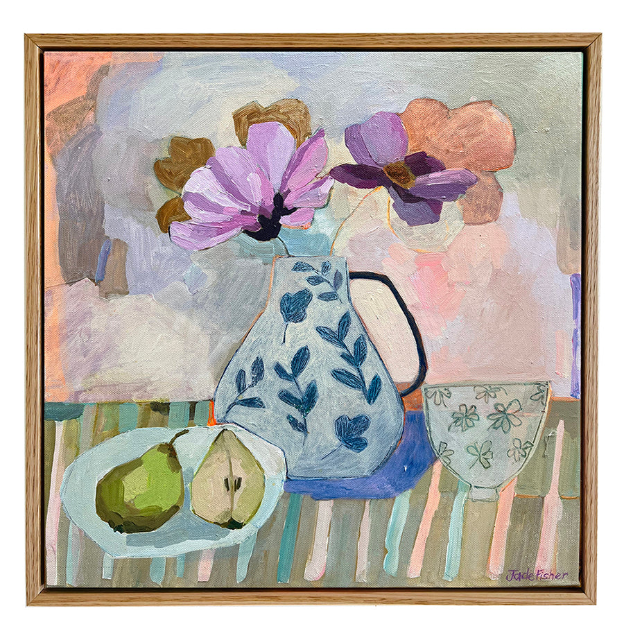 Sliced Pear Still Life- Giclee Fine Art Print