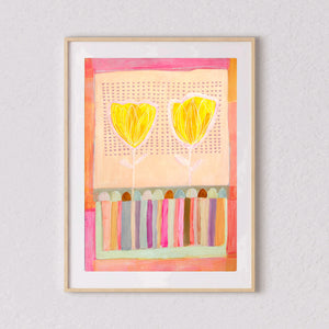 A3 Yellow Tulips print